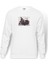 The Cranberries Baskılı Beyaz Erkek Örme Sweatshirt Uzun Kol 1