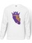 The King 23 La Basketbol Baskılı Beyaz Erkek Örme Sweatshirt Uzun Kol 1