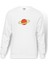 Saturn Baskılı Beyaz Erkek Örme Sweatshirt Uzun Kol 1