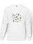 Uzay Astronomi Çocuk Baskılı Beyaz Erkek Örme Sweatshirt Uzun Kol 1