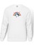 Unicorn Rainbow Baskılı Beyaz Erkek Örme Sweatshirt Uzun Kol 1