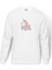 Unicorn Flower Unnamed Baskılı Beyaz Erkek Örme Sweatshirt Uzun Kol 1