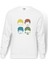 Beatles 1 Baskılı Beyaz Erkek Örme Sweatshirt Uzun Kol 1
