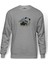 Panda Baskılı Gri Erkek Örme Sweatshirt Uzun Kol 1