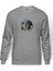 Panda Baskılı Gri Erkek Örme Sweatshirt Uzun Kol 1