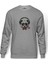 Panda Baskılı Gri Erkek Örme Sweatshirt Uzun Kol 1