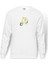 Yellow White Retro Scooter Baskılı Beyaz Erkek Örme Sweatshirt Uzun Kol 1