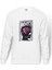 Fight Club Baskılı Beyaz Erkek Örme Sweatshirt Uzun Kol 1