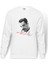 Freddie Mercury 2 Baskılı Beyaz Erkek Örme Sweatshirt Uzun Kol 1