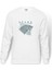Game Of Thrones Baskılı Beyaz Erkek Örme Sweatshirt Uzun Kol 1