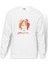 John Lennon Baskılı Beyaz Erkek Örme Sweatshirt Uzun Kol 1