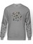 Uzay Astronomi Çocuk Baskılı Gri Erkek Örme Sweatshirt Uzun Kol 1