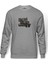 Gta V Yazı Ve Logo Baskılı Gri Erkek Örme Sweatshirt Uzun Kol 1