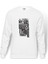 My Gun Is Bigger Baskılı Beyaz Erkek Örme Sweatshirt Uzun Kol 1