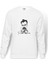 Friedrich Wilhelm Nietzsche Baskılı Beyaz Erkek Örme Sweatshirt Uzun Kol 1