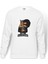 Rap Hiphop 2Pac All Eyez On Baskılı Beyaz Erkek Örme Sweatshirt Uzun Kol 1