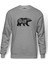 Silhouette California Bear Baskılı Gri Erkek Örme Sweatshirt Uzun Kol 1