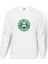 Star Coffee Baskılı Beyaz Erkek Örme Sweatshirt Uzun Kol 1