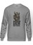 Dem Buttocks Baskılı Gri Erkek Örme Sweatshirt Uzun Kol 1