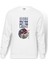 Dark Side Light Baskılı Beyaz Erkek Örme Sweatshirt Uzun Kol 1