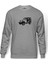 Silhouette Jeep Baskılı Gri Erkek Örme Sweatshirt Uzun Kol 1