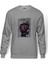 Fight Club Baskılı Gri Erkek Örme Sweatshirt Uzun Kol 1