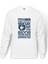 The Doors Baskılı Beyaz Erkek Örme Sweatshirt Uzun Kol 1