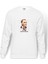 30 Ağustos Zafer Bayrami Ulu Önder Baskılı Beyaz Erkek Örme Sweatshirt Uzun Kol 1