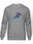 Silhouette Sprinter Baskılı Gri Erkek Örme Sweatshirt Uzun Kol 1