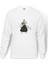 Anime Byakuya Kuchiki Baskılı Beyaz Erkek Örme Sweatshirt Uzun Kol 1