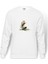 Anime Gintama Gintoki Baskılı Beyaz Erkek Örme Sweatshirt Uzun Kol 1