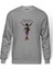 Michael Jackson Baskılı Gri Erkek Örme Sweatshirt Uzun Kol 1