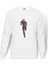 Ant Man Karınca Adam Run Baskılı Beyaz Erkek Örme Sweatshirt Uzun Kol 1