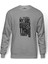 My Gun Is Bigger Baskılı Gri Erkek Örme Sweatshirt Uzun Kol 1