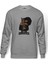 Rap Hiphop 2Pac All Eyez On Baskılı Gri Erkek Örme Sweatshirt Uzun Kol 1