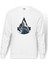 Assassins Creed Sanat Assassins Creed Baskılı Beyaz Erkek Örme Sweatshirt Uzun Kol 1