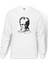Atatürk 23 Nisan Baskılı Beyaz Erkek Örme Sweatshirt Uzun Kol 1
