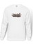 Attack On Titan Yazı Baskılı Beyaz Erkek Örme Sweatshirt Uzun Kol 1