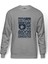 The Doors Baskılı Gri Erkek Örme Sweatshirt Uzun Kol 1