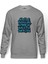 Graffiti Letter Tag Baskılı Gri Erkek Örme Sweatshirt Uzun Kol 1