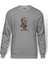 30 Ağustos Zafer Bayrami Ulu Önder Baskılı Gri Erkek Örme Sweatshirt Uzun Kol 1