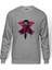 Malcolm X El Shabazz Baskılı Gri Erkek Örme Sweatshirt Uzun Kol 1