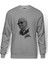 Stan Lee Marvel Rest İn Peace Baskılı Gri Erkek Örme Sweatshirt Uzun Kol 1