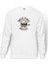 Black Label Society Kurukafa Baskılı Beyaz Erkek Örme Sweatshirt Uzun Kol 1