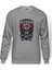 Alexandria Skull Kuru Kafa Baskılı Gri Erkek Örme Sweatshirt Uzun Kol 1