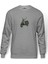 Art Vespa Illustration On Baskılı Gri Erkek Örme Sweatshirt Uzun Kol 1
