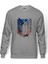 Anime Attack On Titan Baskılı Gri Erkek Örme Sweatshirt Uzun Kol 1