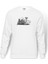 Camel Mirage Mısır Piramitleri Dromedary Çöl Baskılı Beyaz Erkek Örme Sweatshirt Uzun Kol 1