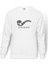 Ceci Ne Pas Une Pipe Baskılı Beyaz Erkek Örme Sweatshirt Uzun Kol 1