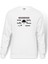 Charlie Chaplin Baskılı Beyaz Erkek Örme Sweatshirt Uzun Kol 1